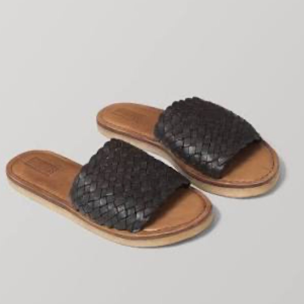 Mohinders Black Woven Slide Sandals